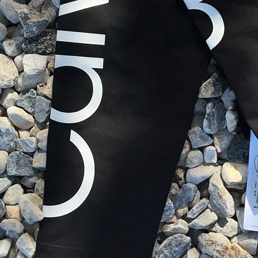 Calvin Klein Performance Women's Black Logo Leggings - Picture 8 of 12